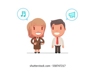 people chatting vector illustration