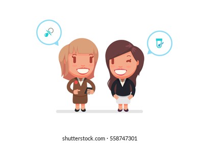 people chatting vector illustration