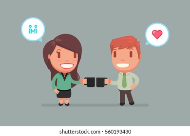 people chatting vector illustration