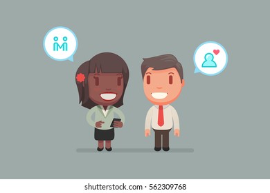 people chatting vector illustration