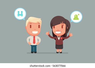 people chatting vector illustration