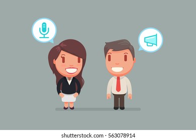 people chatting vector illustration