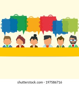 People Chatting. Vector illustration of a communication concept.