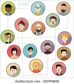 People Chatting. Vector illustration of a communication concept