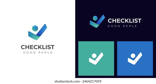 People Check business success Logo icon design. human good service icon symbol. analysis health check logo element for coach logo symbol