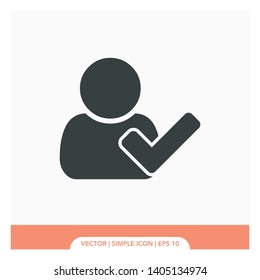 People Check Icon Vector Illustration