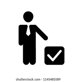 People check icon vector icon. Simple element illustration. People check symbol design. Can be used for web and mobile.