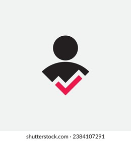 People check logo design illustration vector template