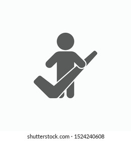 people checkmark, people tick vector illustration
