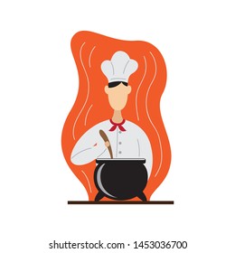 people chef flat vector illustration cooking
