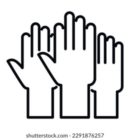 People choice icon outline vector. Social decision. Political survey