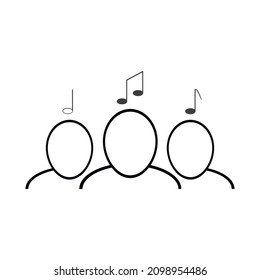 People, chorus, musician, customer icon vector illustration. Business and social media concept.