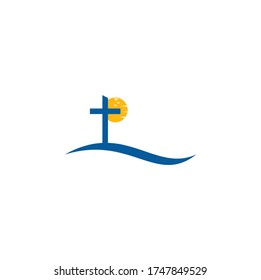 People church vector logo design template. Church and Christian organization logo.	