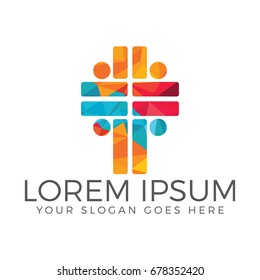 People church vector logo design template .
