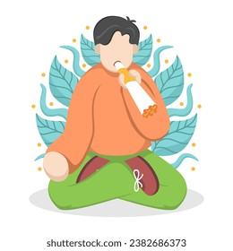 People with Cigarette Cartoon vector illustrations in flat concept.