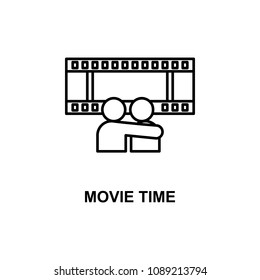 people in cinema icon. Element of cinema for mobile concept and web apps. Thin line people in cinema icon can be used for web and mobile. Premium icon on white background