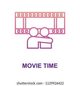 people in cinema icon in Nolan style