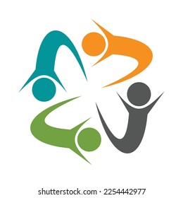 plantilla de logotipo de círculo de personas 7