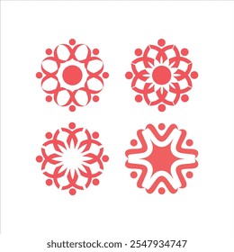 People Circle Design Logo-Vektorgrafik