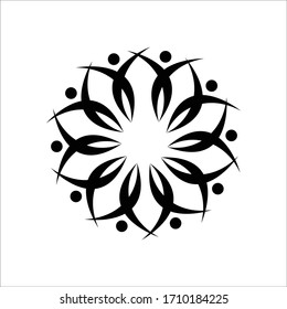 people circle logo. logo circle people abstract. logo teamwork designs. 