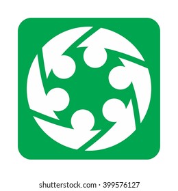 people and the circle logo vector.