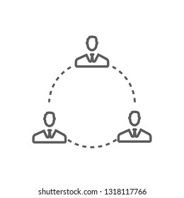 people circle of relationships icon. Element of Finance for mobile concept and web apps icon. Outline, thin line icon for website design and development, app development