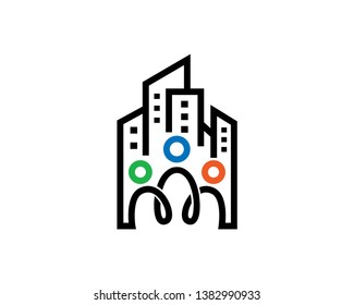 People and City Logo Template, Icon, Symbol