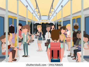 People in the city use the electric train to work. People traveling in the city often use the electric train. 