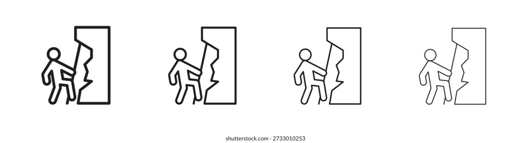 Modelo de design de ícone de escalada para elemento de interface do usuário móvel e da Web