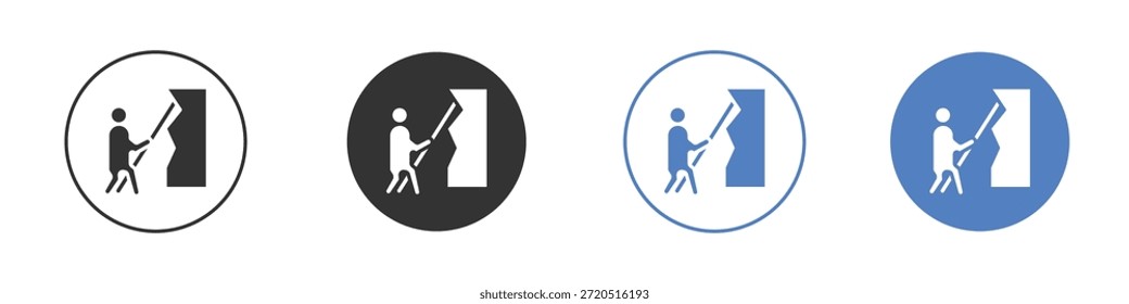 Coleção de ilustrações de clip-art de vetor de ícone de Escalada de Pessoas