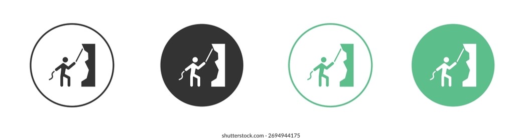 People Climbing icon vector, filled flat sign, solid pictogram