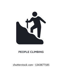 people climbing isolated icon. simple element illustration from recreational games concept icons. people climbing editable logo sign symbol design on white background. can be use for web and mobile