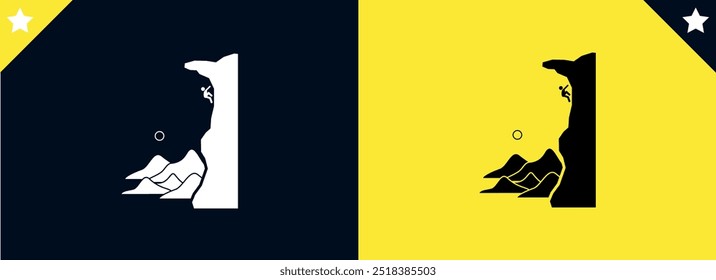 People Climbing line icon vector illustration set.