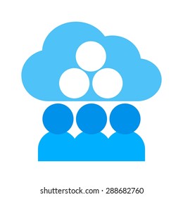 People, cloud, computing, technology icon vector image. Can also be used for seo, digital marketing, technology. Suitable for use on web apps, mobile apps and print media.