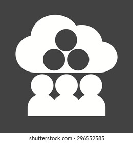 People, cloud, computing, technology icon vector image. Can also be used for seo, digital marketing, technology. Suitable for use on web apps, mobile apps and print media.