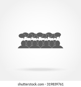 people and clouds thoughts icon