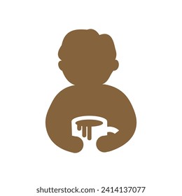 People with coffee design logo template illustration