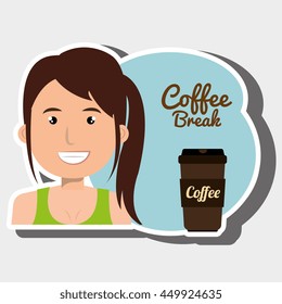 people and coffee icon design, vector illustration graphic