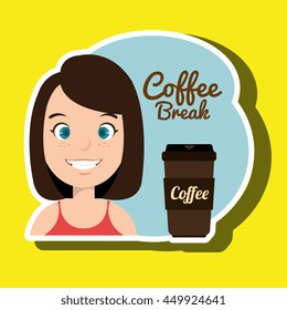people and coffee icon design, vector illustration graphic