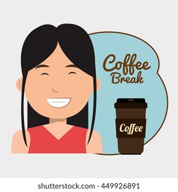 people and coffee icon design, vector illustration graphic