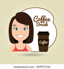 people and coffee icon design, vector illustration graphic