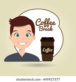 people and coffee icon design, vector illustration graphic