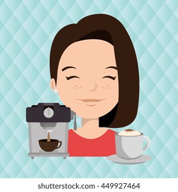 people and coffee icon design, vector illustration graphic