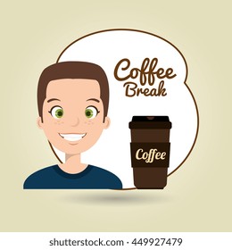 people and coffee icon design, vector illustration graphic