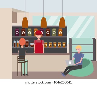 people coffee shop