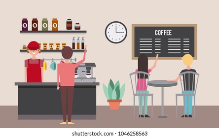 people coffee shop