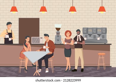 people in coffee shop scene