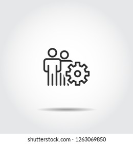 People Cog Gear Icon
