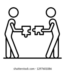 People coherence icon. Outline people coherence vector icon for web design isolated on white background