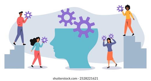 People collaborating to develop ideas and problem-solving strategies in a creative environment